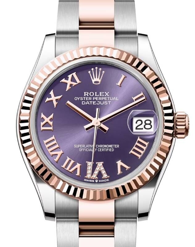 Rolex Lady-Datejust 31 31 mm 278271ARDVIO Steel/Rose Gold Aubergine