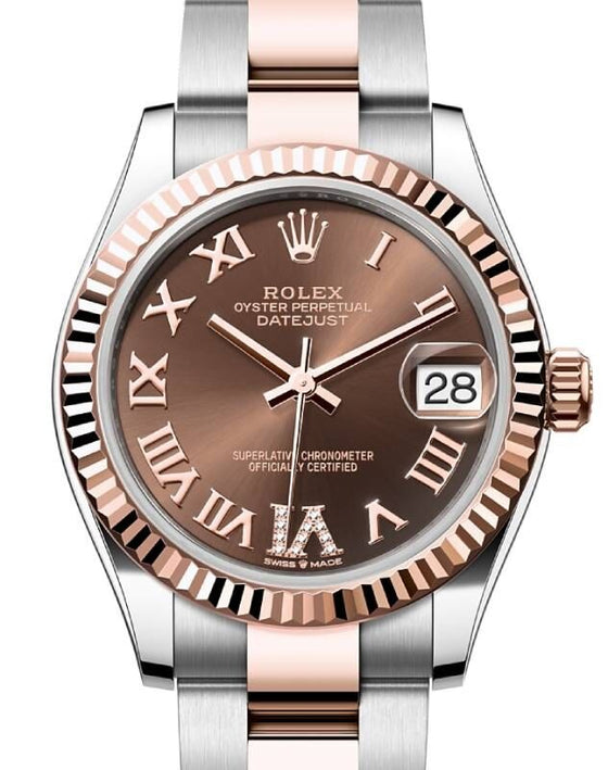 Rolex Lady-Datejust 31 31 mm 278271CRDVIO Steel/Rose Gold Chocolate