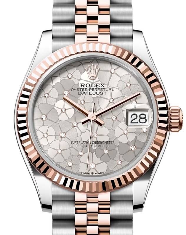 Rolex Lady-Datejust 31 31 mm 278271SVFLOMDJ Steel/Rose Gold Silver