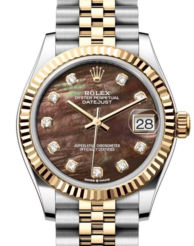 Rolex Lady-Datejust 31 31 mm 278273BMDJ Steel/Yellow Gold Black Mother of Pearl