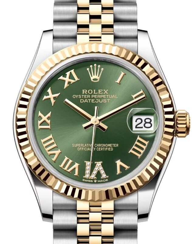Rolex Lady-Datejust 31 31 mm 278273OGRDVIJ Steel/Yellow Gold Green