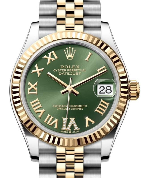 Rolex Lady-Datejust 31 31 mm 278273OGRDVIJ Steel/Yellow Gold Green