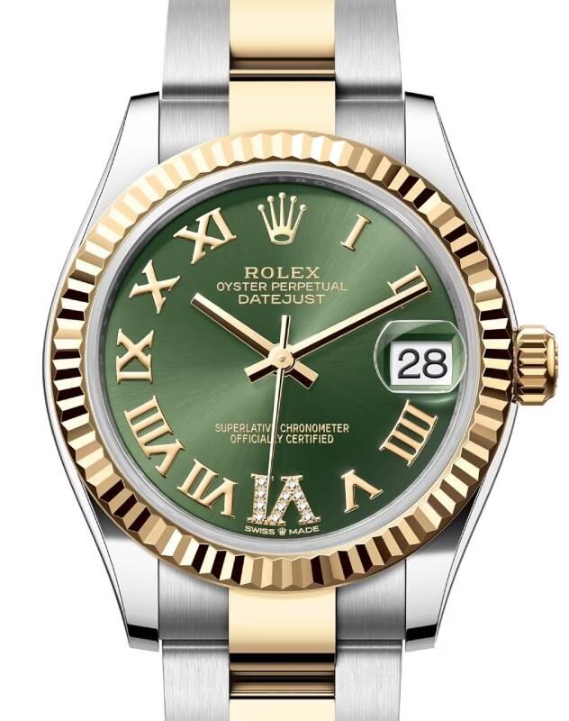 Rolex Lady-Datejust 31 31 mm 278273OGRDVIO Steel/Yellow Gold Green