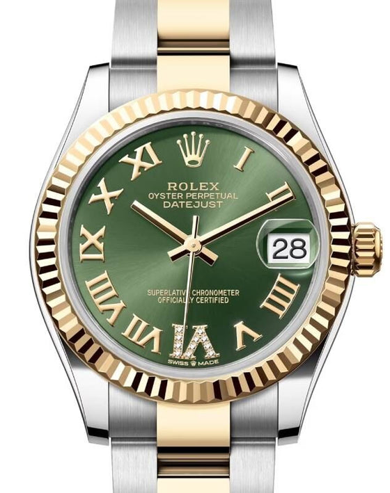 Rolex Lady-Datejust 31 31 mm 278273OGRDVIO Steel/Yellow Gold Green