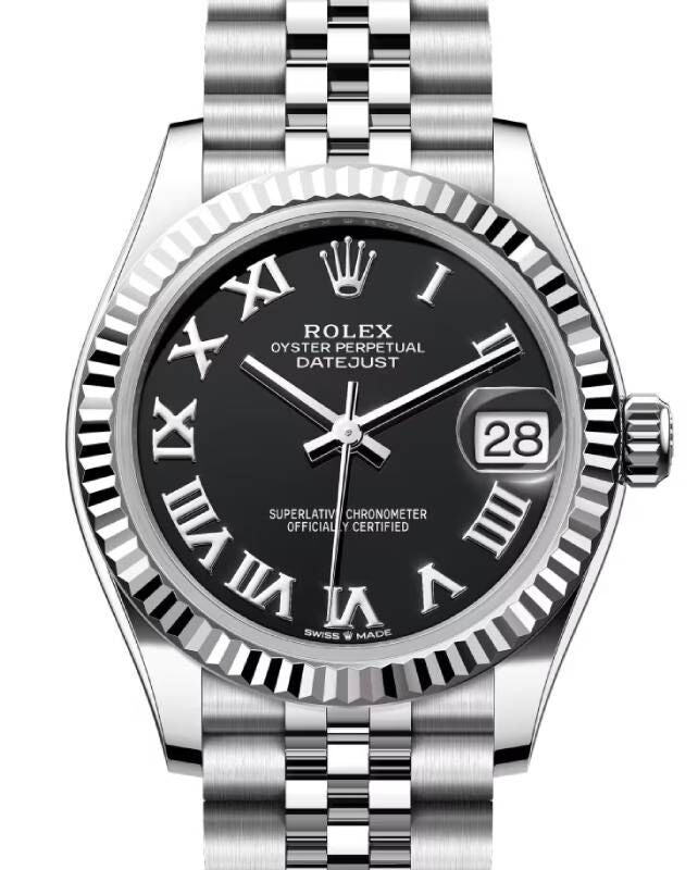 Rolex Datejust 31 31 mm 278274BLKRJ Steel/White Gold Black