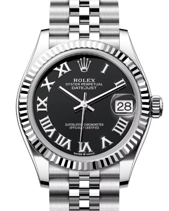 Rolex Datejust 31 31 mm 278274BLKRJ Steel/White Gold Black