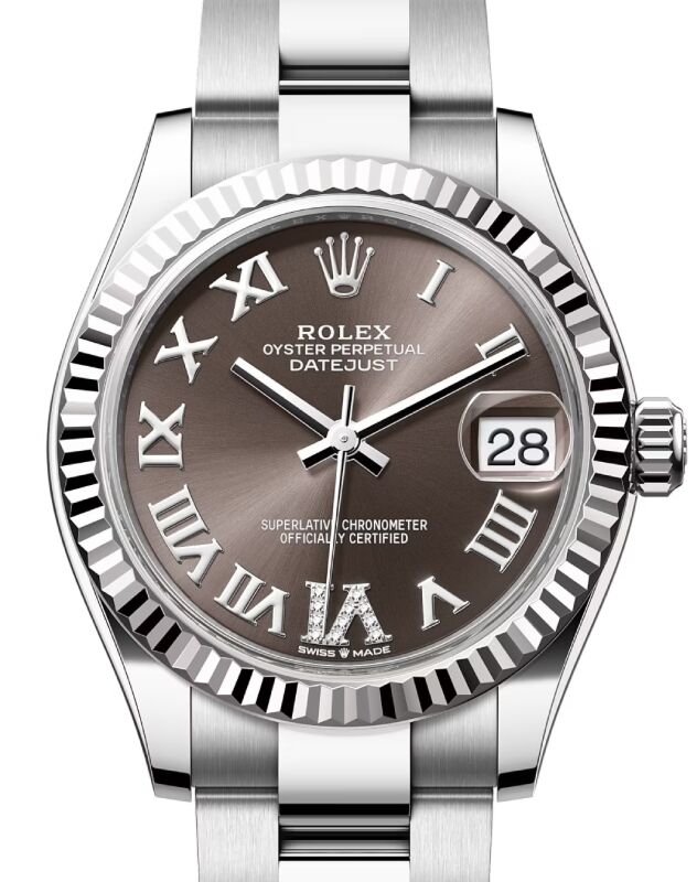 Rolex Datejust 31 31 mm 278274DGRDVIO Steel/White Gold Dark Grey