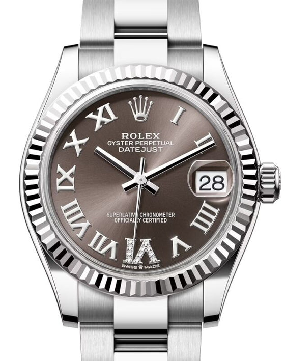 Rolex Datejust 31 31 mm 278274DGRDVIO Steel/White Gold Dark Grey