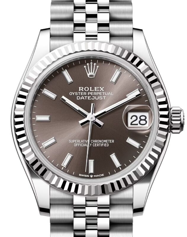 Rolex Datejust 31 31 mm 278274GRSJ Steel/White Gold Dark Grey