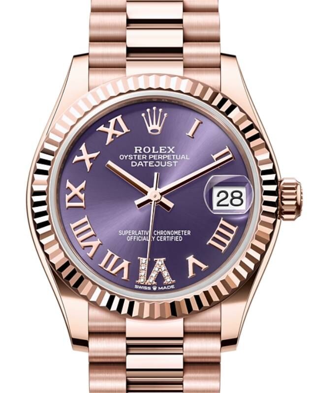 Rolex Lady-Datejust 31 31 mm 278275ARDVIP Rose Gold Aubergine