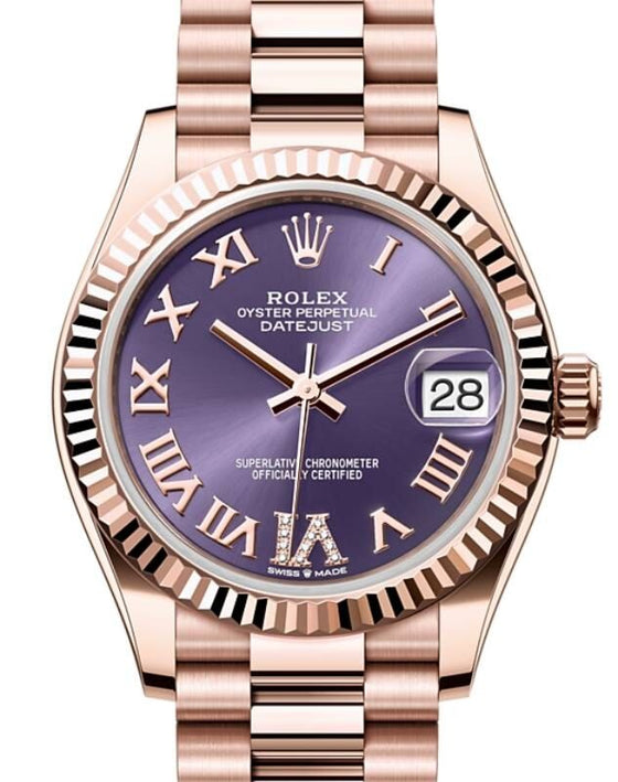 Rolex Lady-Datejust 31 31 mm 278275ARDVIP Rose Gold Aubergine