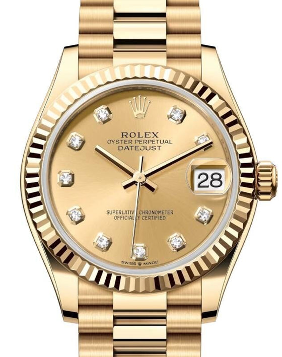 Rolex Datejust 31 31 mm 278278CD1 Yellow Gold Champagne