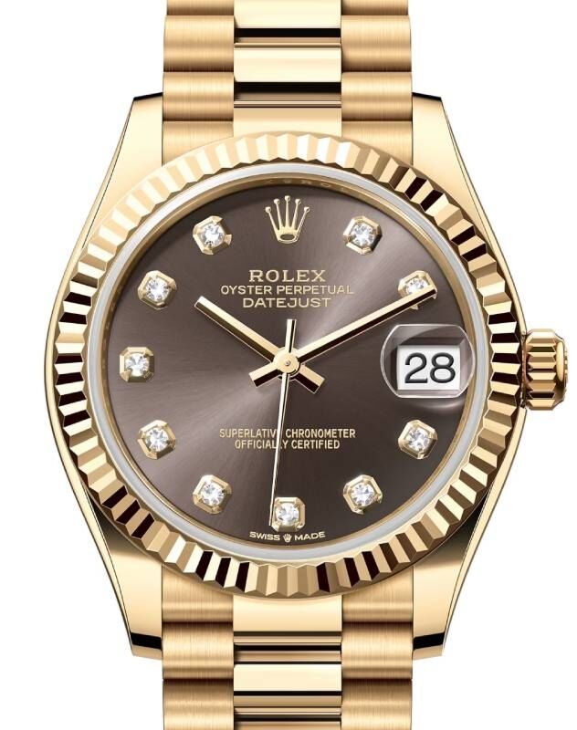 Rolex Lady-Datejust 31 31 mm 278278DGDP Yellow Gold Grey