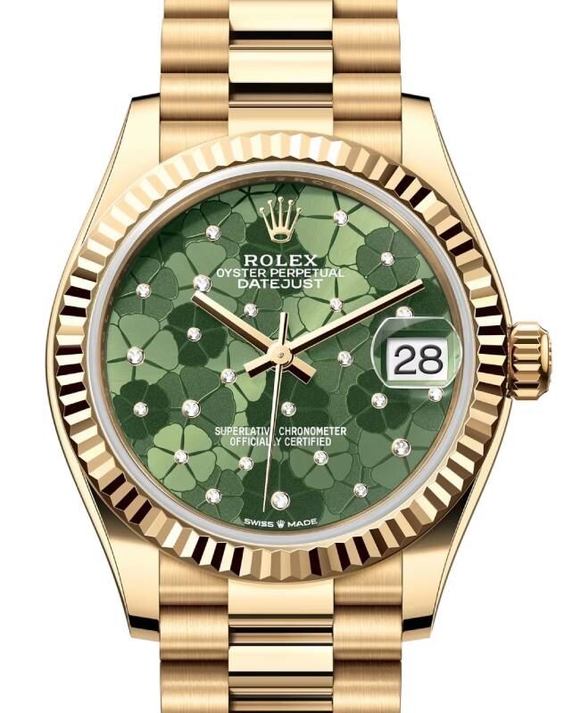 Rolex Datejust 31 31 mm 278278OLFLOMDP Yellow Gold Green
