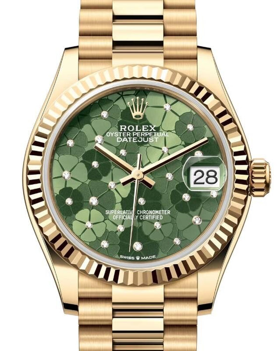 Rolex Datejust 31 31 mm 278278OLFLOMDP Yellow Gold Green