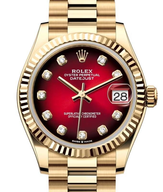 Rolex Lady-Datejust 31 31 mm 278278RODP Yellow Gold Red