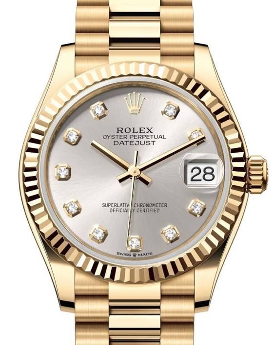 Rolex Lady-Datejust 31 31 mm 278278SDP Yellow Gold Silver