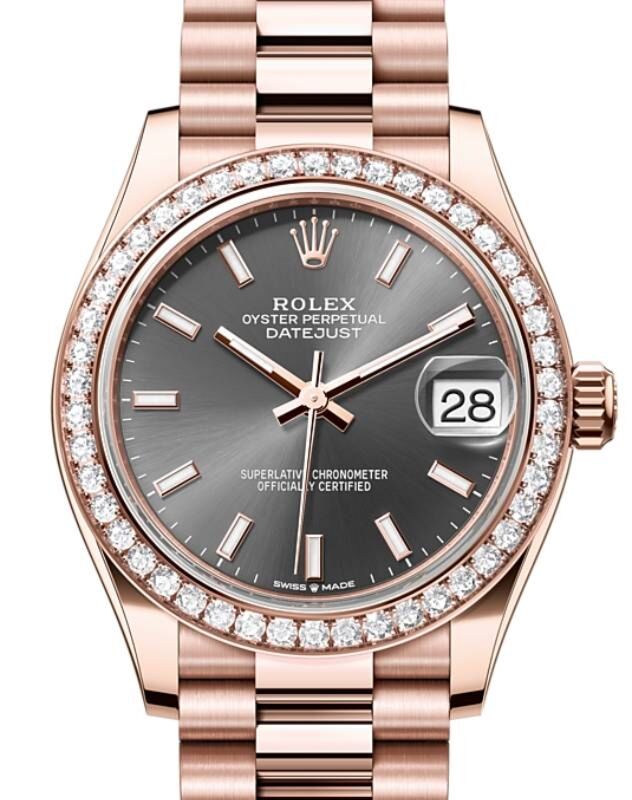 Rolex Lady-Datejust 31 31 mm 278285RBRRSP Rose Gold/Diamonds Slate