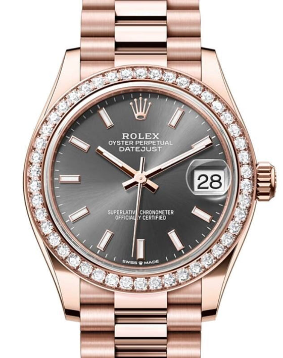 Rolex Lady-Datejust 31 31 mm 278285RBRRSP Rose Gold/Diamonds Slate