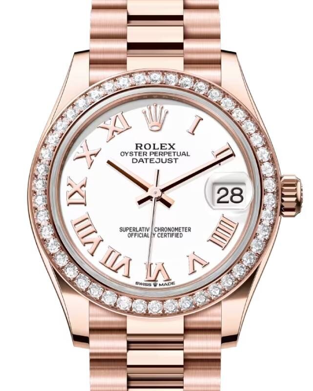 Rolex Lady-Datejust 31 31 mm 278285RBRWRDP Rose Gold/Diamonds White