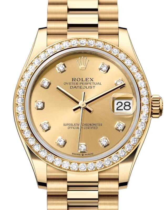 Rolex Lady-Datejust 31 31 mm 278288RBRCDDP Yellow Gold/Diamonds Champagne