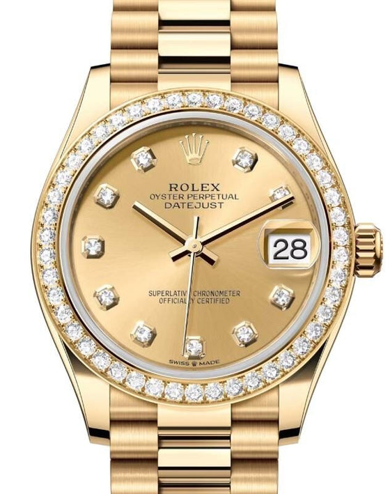 Rolex Lady-Datejust 31 31 mm 278288RBRCDDP Yellow Gold/Diamonds Champagne