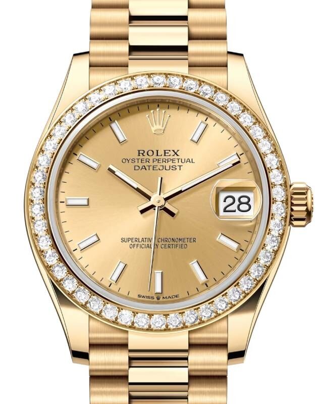 Rolex Lady-Datejust 31 31 mm 278288RBRCSP Yellow Gold/Diamonds Champagne