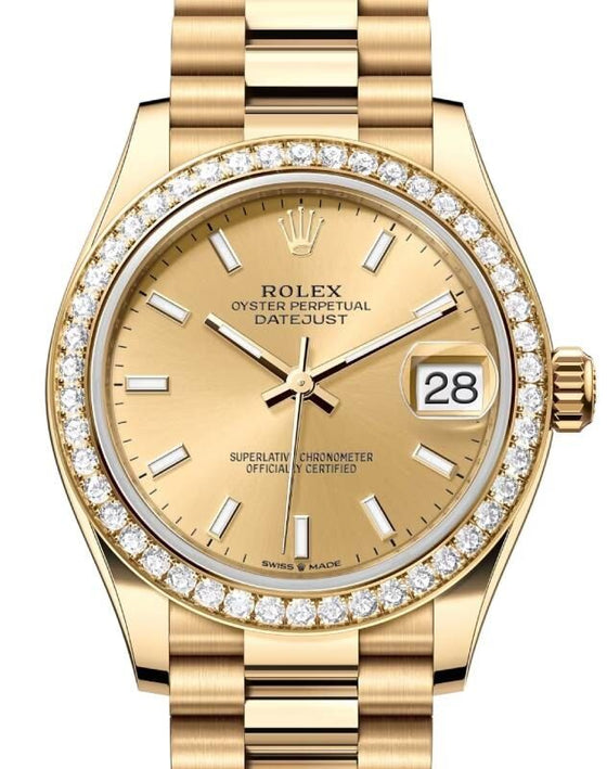Rolex Lady-Datejust 31 31 mm 278288RBRCSP Yellow Gold/Diamonds Champagne