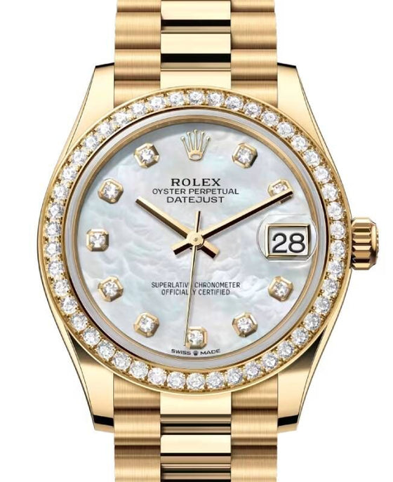 Rolex Lady-Datejust 31 31 mm 278288RBRMOP Yellow Gold/Diamonds White Mother of Pearl
