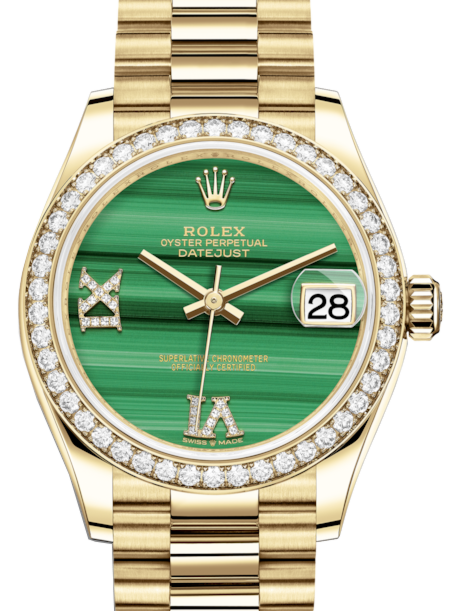 Rolex Lady-Datejust 31 31 mm 278288RBRMRDVIP Yellow Gold/Diamonds Green