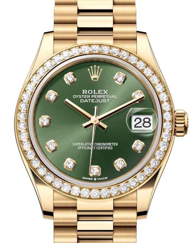 Rolex Lady-Datejust 31 31 mm 278288RBROGDDP Yellow Gold/Diamonds Green