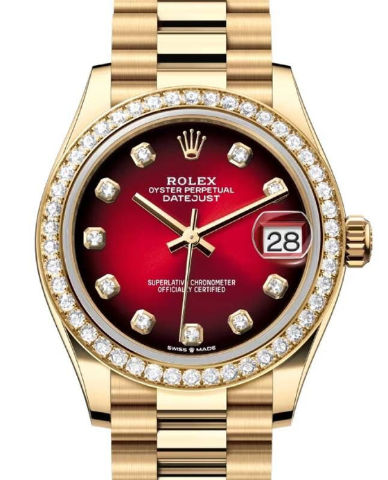 Rolex Lady-Datejust 31 31 mm 278288RBRRDP Yellow Gold/Diamonds Red