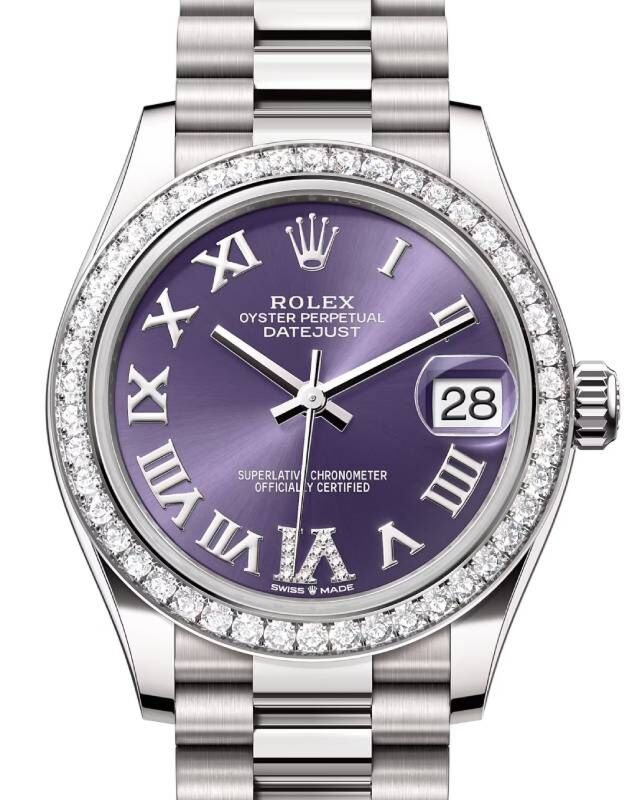 Rolex Datejust 31 31 mm 278289RBRARVIDP White Gold Aubergine