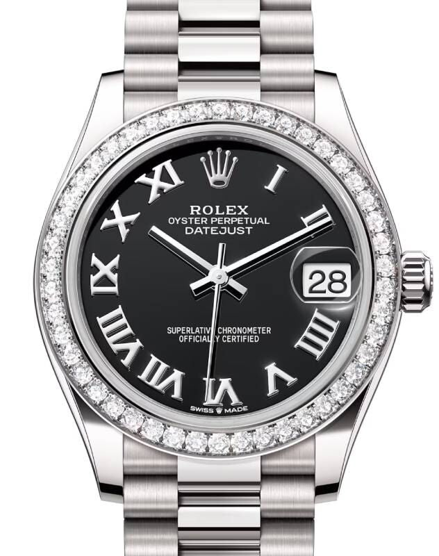 Rolex Datejust 31 31 mm 278289RBRBKRP White Gold Black
