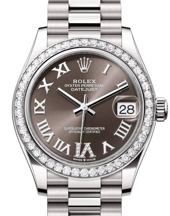 Rolex Datejust 31 31 mm 278289RBRDGRDVIP White Gold Grey