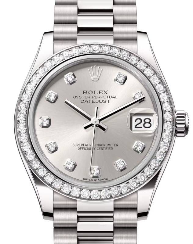 Rolex Datejust 31 31 mm 278289RBRSDP White Gold Silver