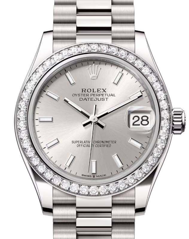 Rolex Datejust 31 31 mm 278289RBRSSP White Gold Silver