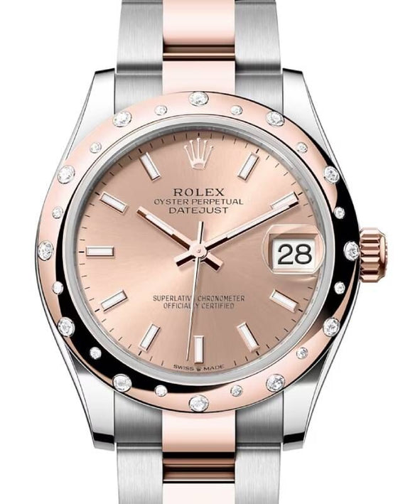 Rolex Lady-Datejust 31 31 mm 278341RBRROSO Steel/Rose Gold/Diamonds Rose