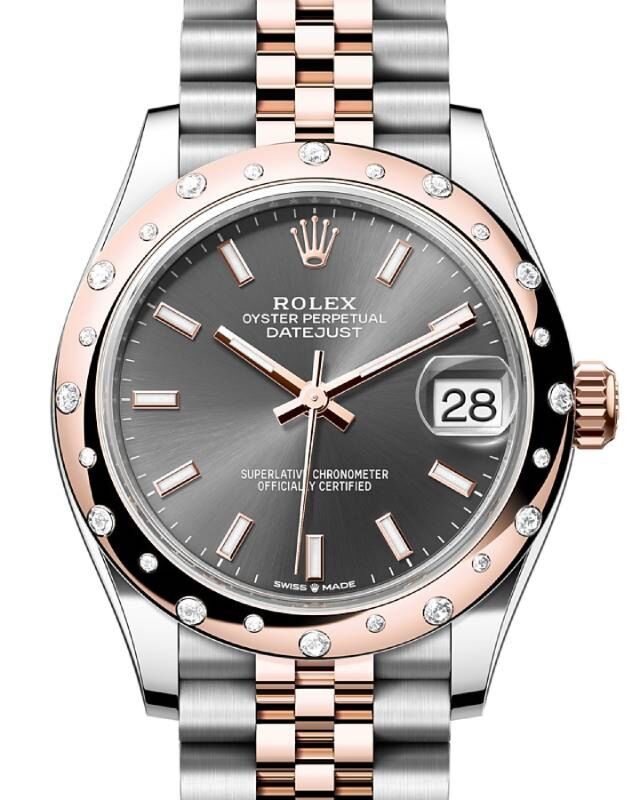 Rolex Lady-Datejust 31 31 mm 278341RBRRSJ Steel/Rose Gold/Diamonds Slate