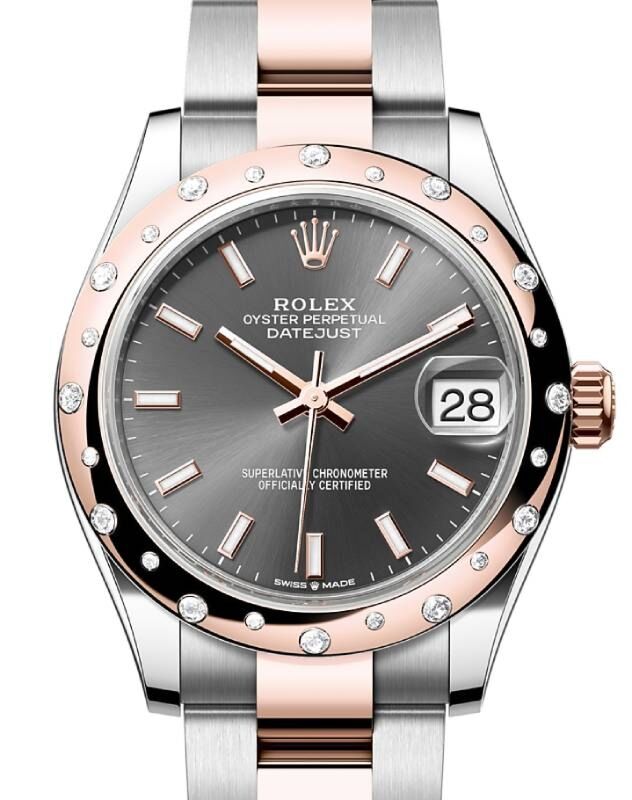 Rolex Lady-Datejust 31 31 mm 278341RBRRSO Steel/Rose Gold/Diamonds Slate