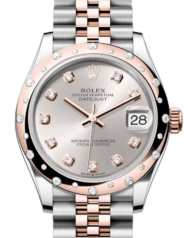 Rolex Lady-Datejust 31 31 mm 278341RBRSDJ Steel/Rose Gold/Diamonds Silver