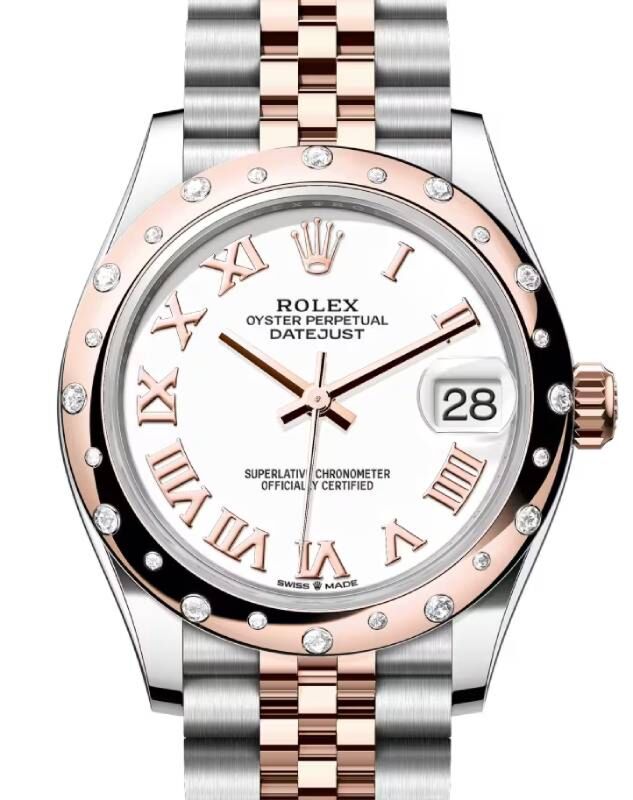 Rolex Lady-Datejust 31 31 mm 278341RBRWRJ Steel/Rose Gold/Diamonds White