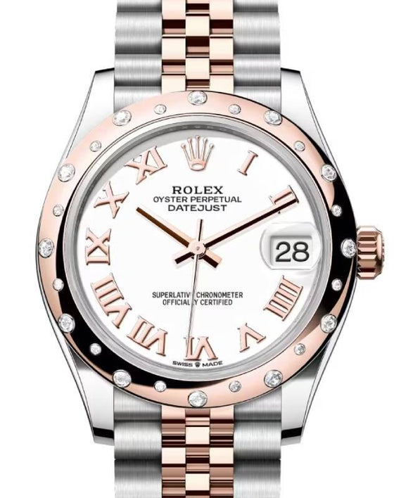 Rolex Lady-Datejust 31 31 mm 278341RBRWRJ Steel/Rose Gold/Diamonds White