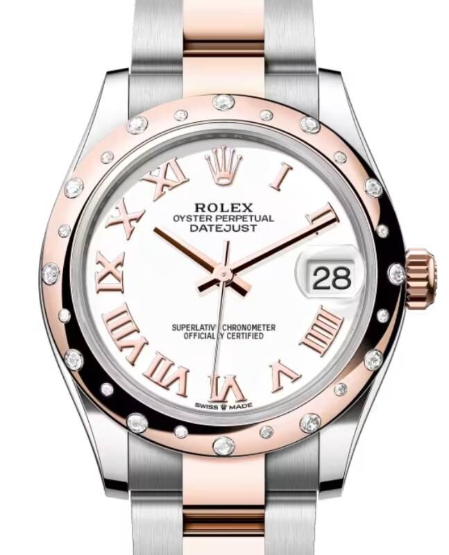 Rolex Lady-Datejust 31 31 mm 278341RBRWRO Steel/Rose Gold/Diamonds White