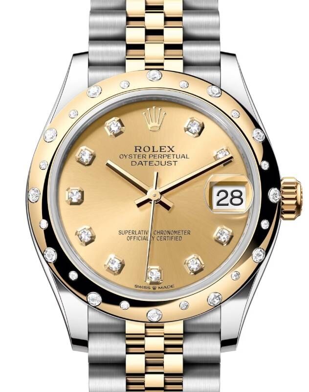 Rolex Lady-Datejust 31 31 mm 278343RBRCDJ Steel/Yellow Gold/Diamonds Champagne