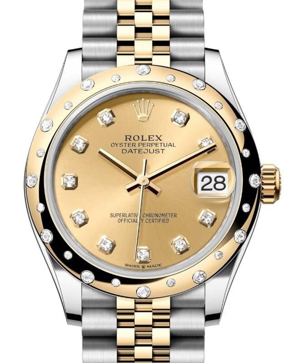 Rolex Lady-Datejust 31 31 mm 278343RBRCDJ Steel/Yellow Gold/Diamonds Champagne