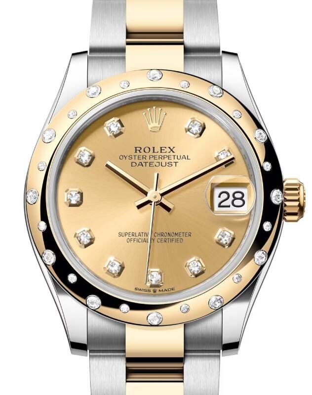 Rolex Lady-Datejust 31 31 mm 278343RBRCDO Steel/Yellow Gold/Diamonds Champagne