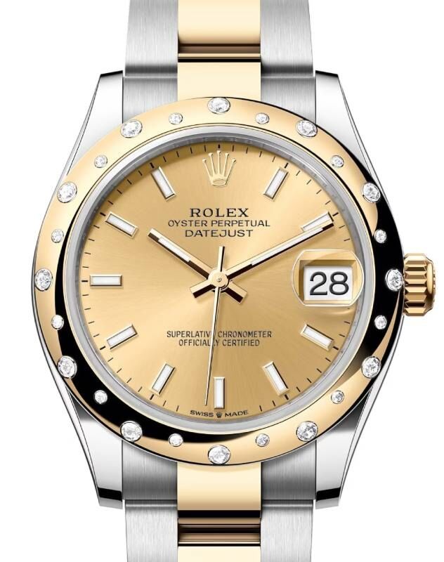 Rolex Lady-Datejust 31 31 mm 278343RBRCSO Steel/Yellow Gold/Diamonds Champagne