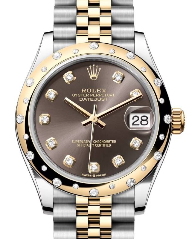 Rolex Lady-Datejust 31 31 mm 278343RBRDGDJ Steel/Yellow Gold/Diamonds Grey