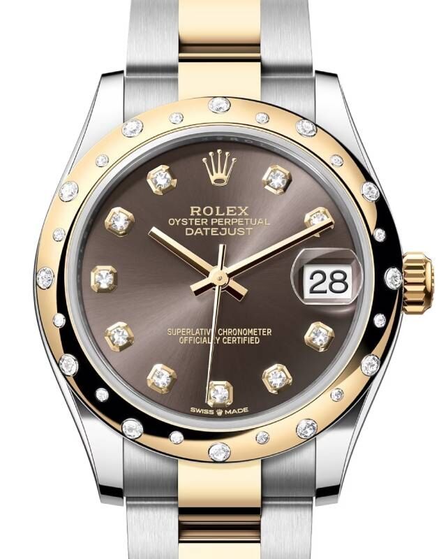 Rolex Lady-Datejust 31 31 mm 278343RBRDGDO Steel/Yellow Gold/Diamonds Grey